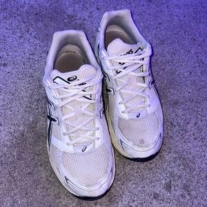 ASICS White and Black Running Shoes